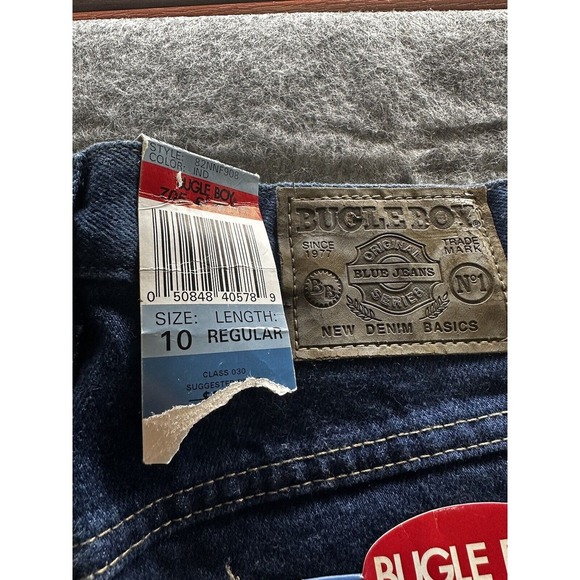 BUGLE BOY WOMENS VINTAGE 705 JEANS SIZE 10 AVERAGE DARK WASH STRAIGHT LEG - Picture 7 of 8